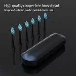 スマートタイマー付きカスタムUSB充電式音波歯ブラシ、ホルダー付き急速充電